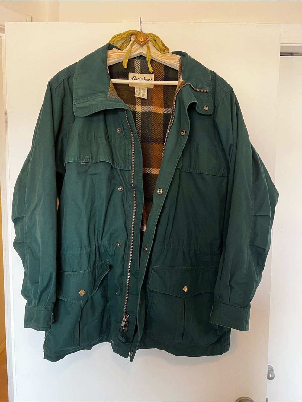Vintage Eddie Bauer Wool-Lined Mountain Parka Men’s Jacket – Forest Green